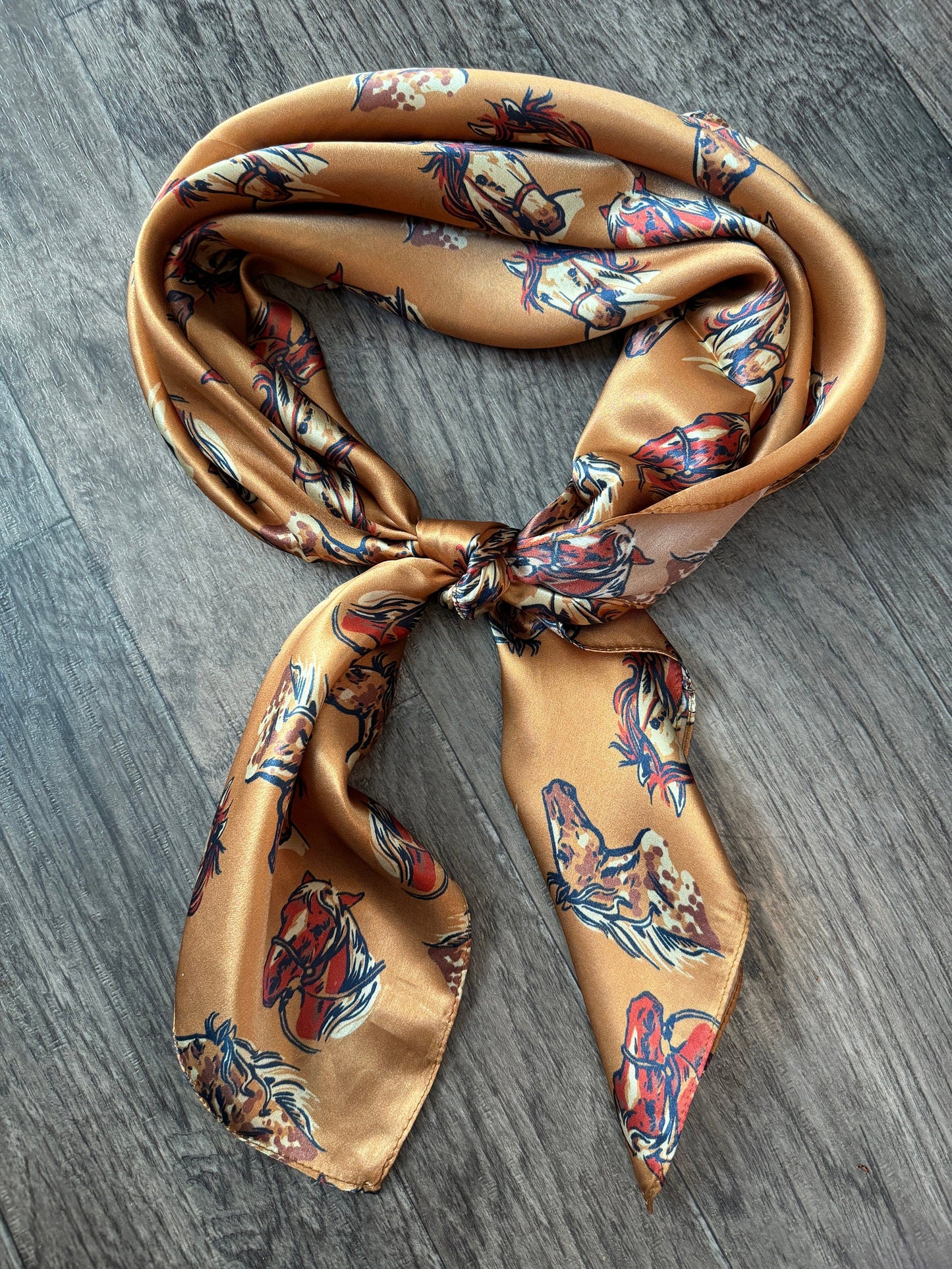 100% Silk Bandana “cow ponies” horse