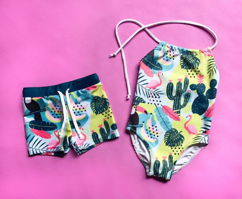 SIBLING MATCHING SWIMWEAR