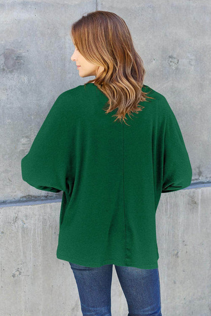 Double Take Round Neck Long Sleeve T-Shirt,