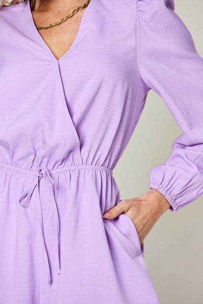 Drawstring Full Sleeve Romper