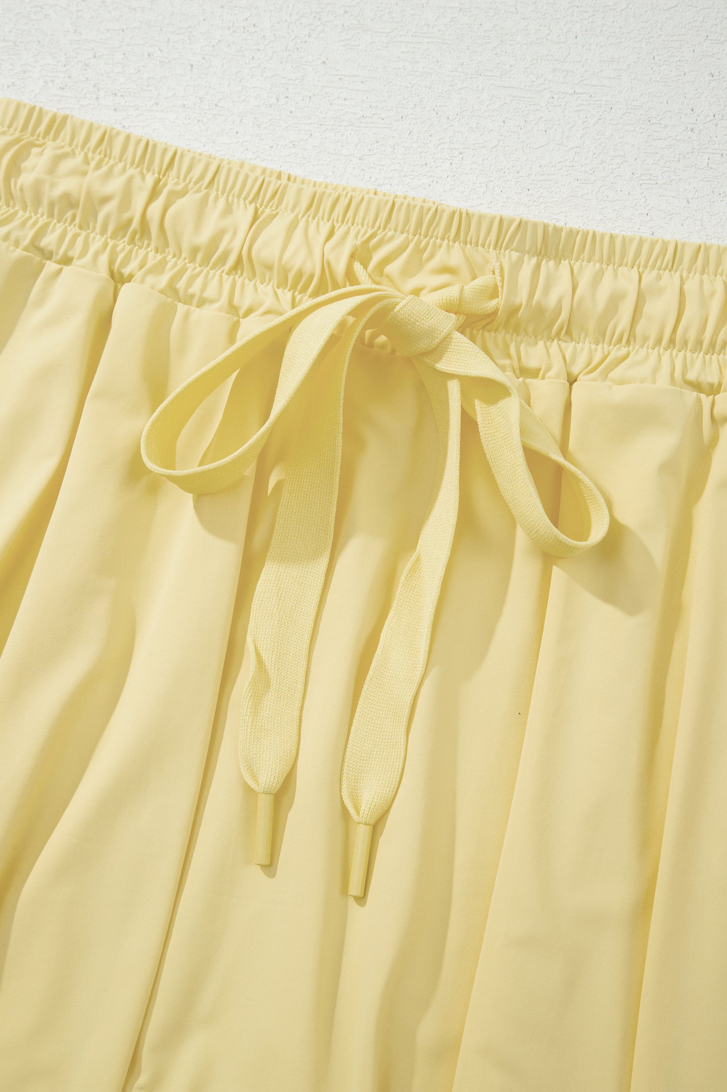 Drawstring Elastic Waistband Lined Skorts