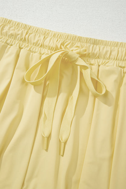 Drawstring Elastic Waistband Lined Skorts