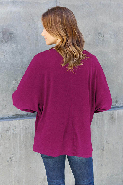 Double Take Round Neck Long Sleeve T-Shirt,