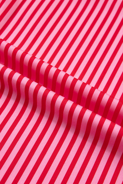 Red Stripe Button-Up Shirt