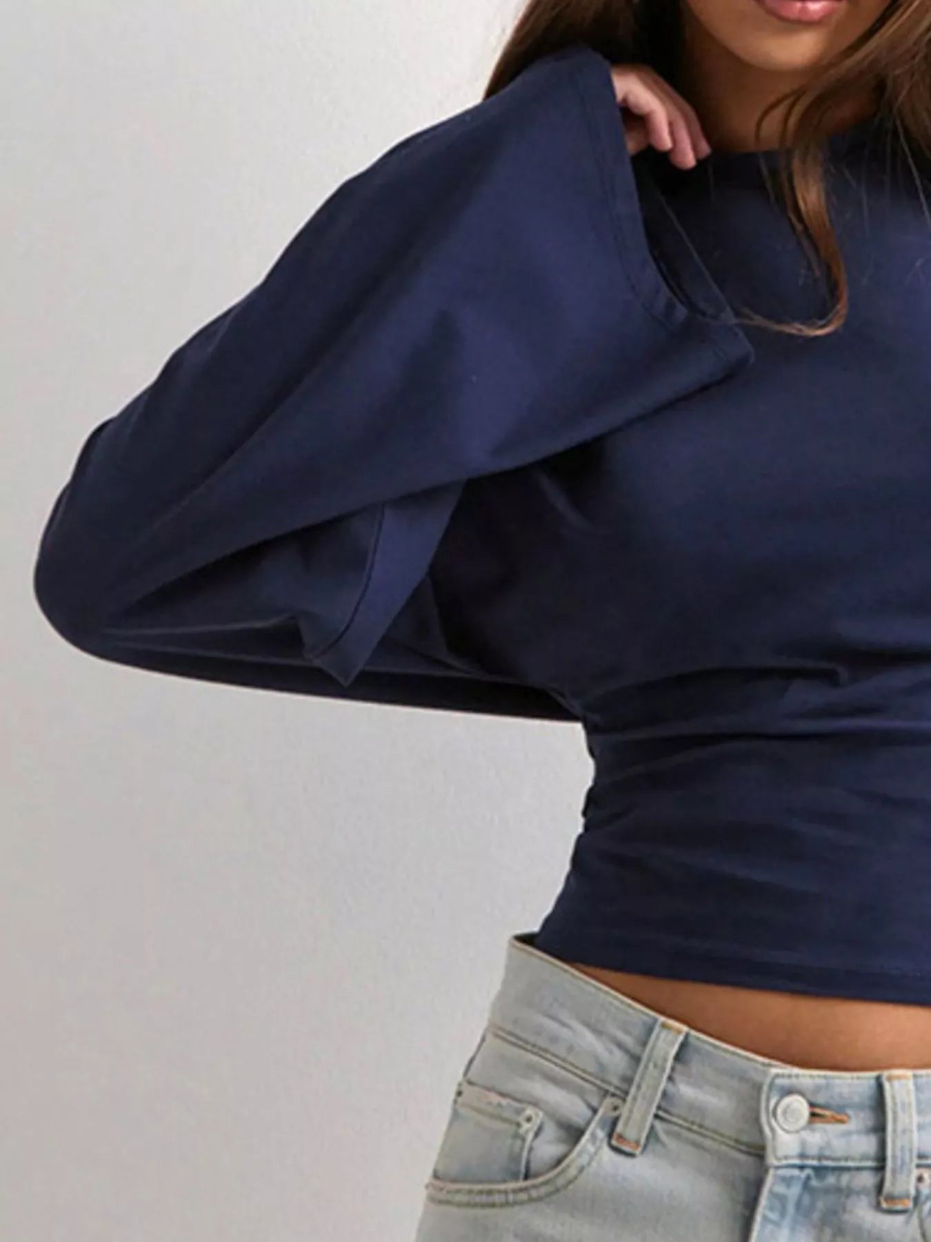 Long Sleeve Fitted Dress Top