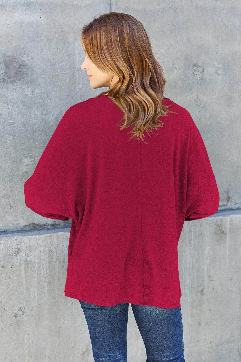 Double Take Round Neck Long Sleeve T-Shirt,