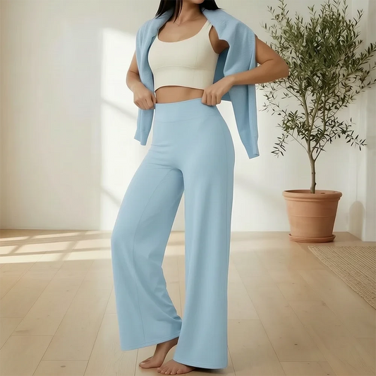 Ice Silk Wide Leg Yoga Pants
