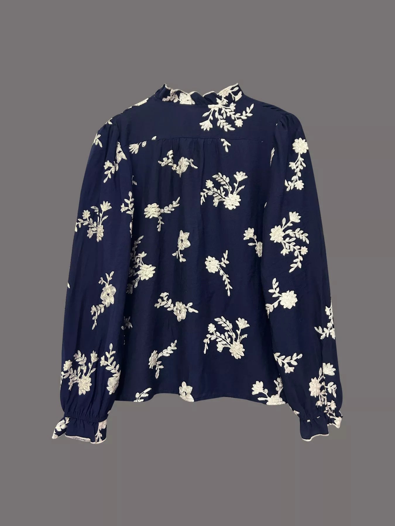 Floral Embroidered Long Sleeve Blouse