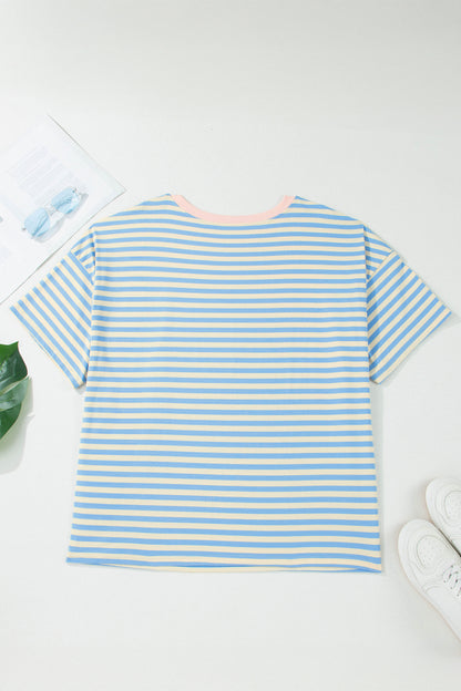 Sky Blue Drop Shoulder Tee