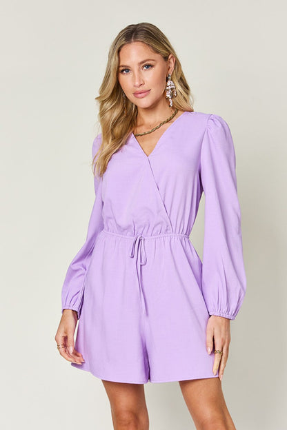 Drawstring Full Sleeve Romper