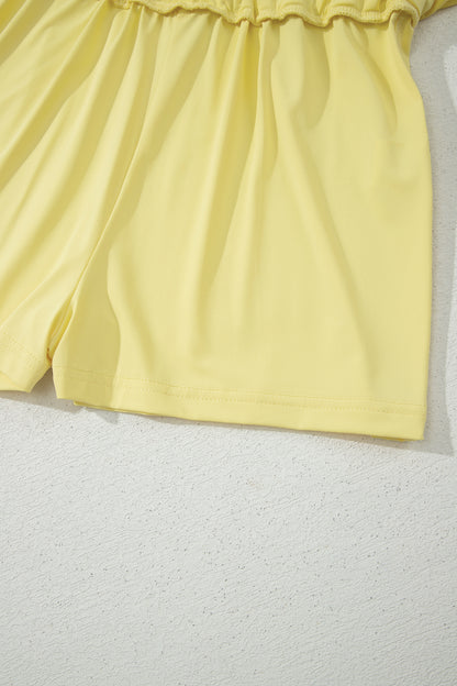 Drawstring Elastic Waistband Lined Skorts