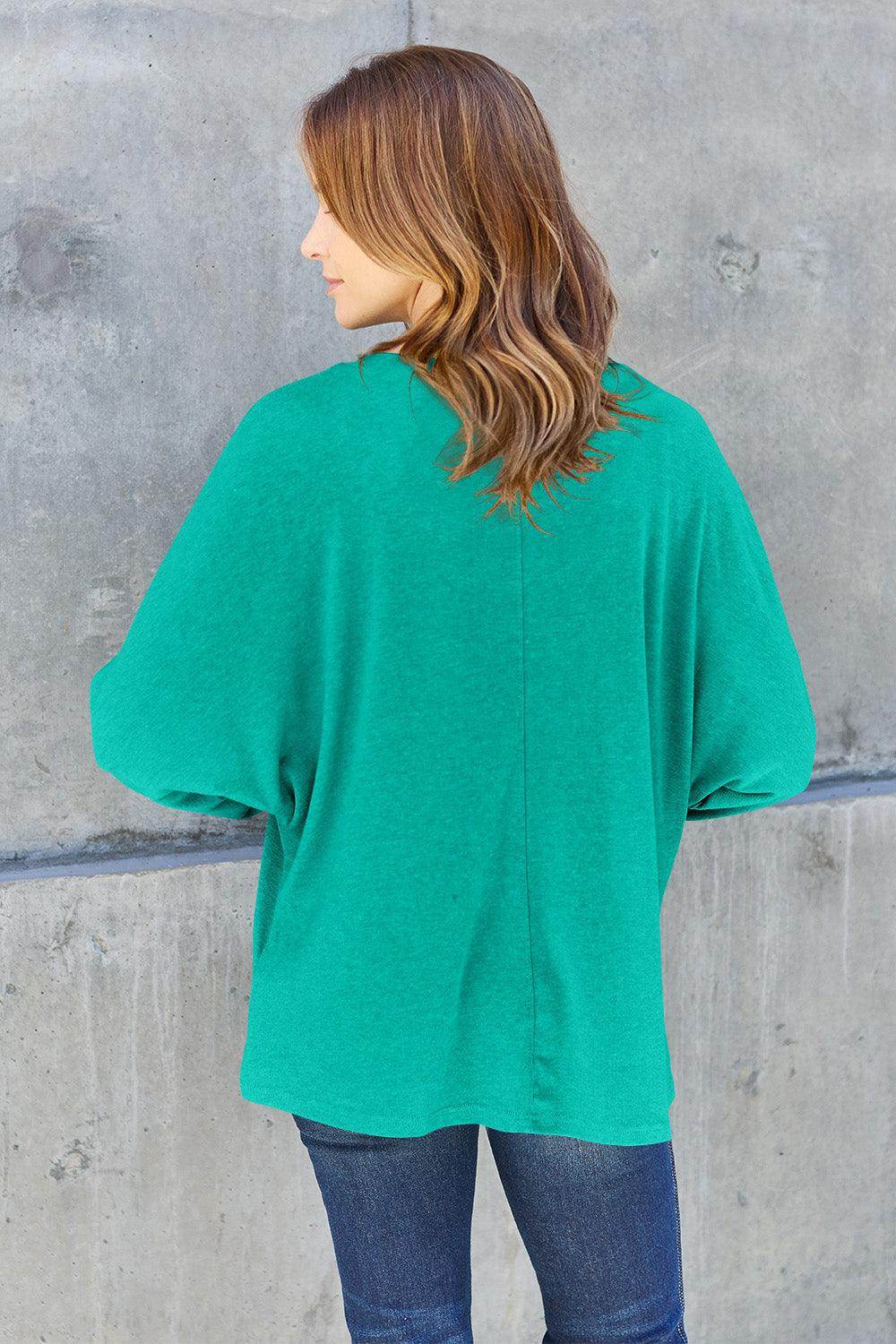 Double Take Round Neck Long Sleeve T-Shirt,