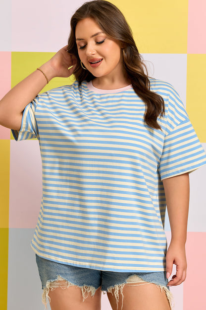Sky Blue Drop Shoulder Tee