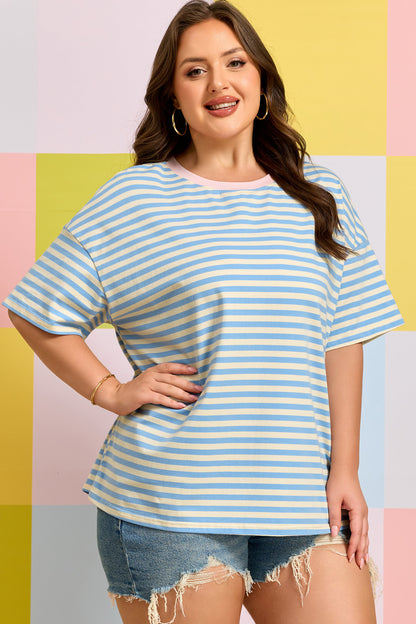 Sky Blue Drop Shoulder Tee