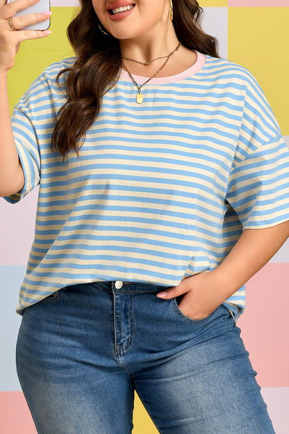 Sky Blue Drop Shoulder Tee