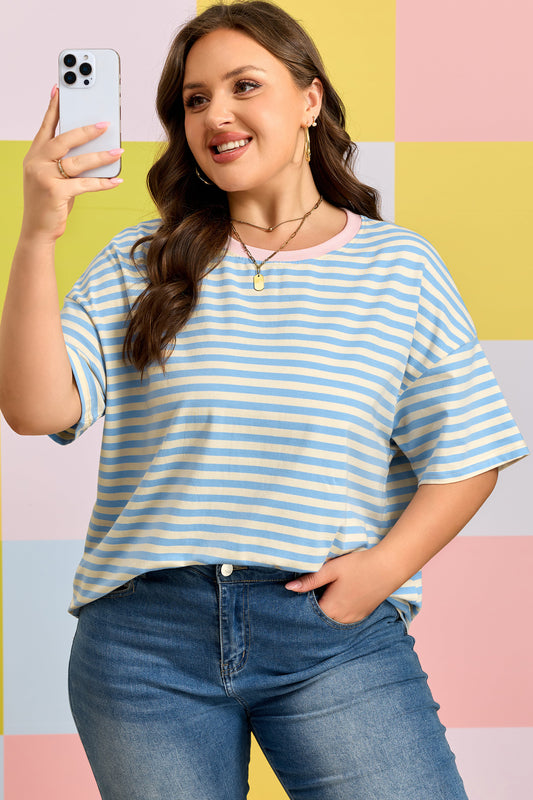 Sky Blue Drop Shoulder Tee
