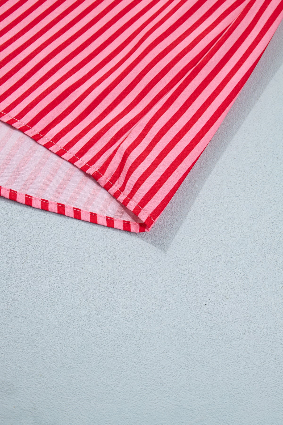 Red Stripe Button-Up Shirt