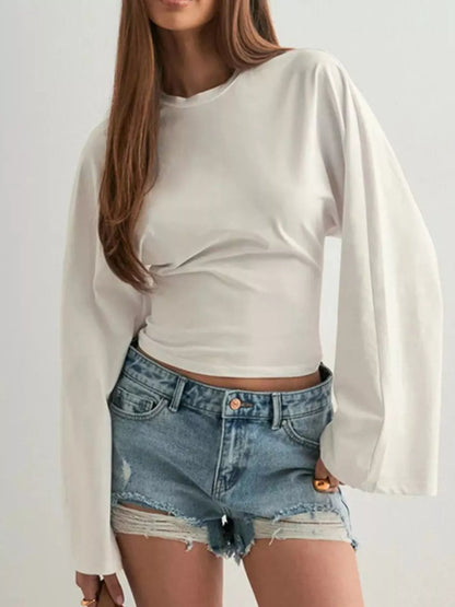 Long Sleeve Fitted Dress Top