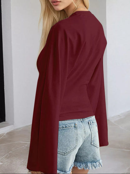 Long Sleeve Fitted Dress Top