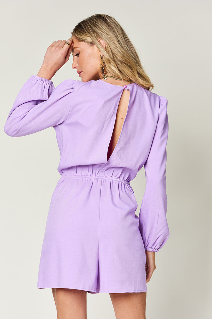 Drawstring Full Sleeve Romper