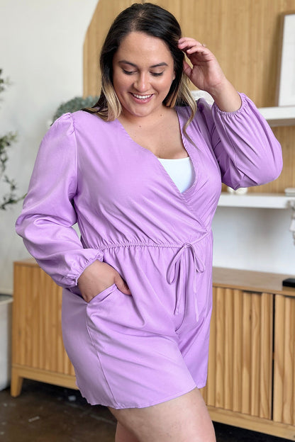 Drawstring Full Sleeve Romper