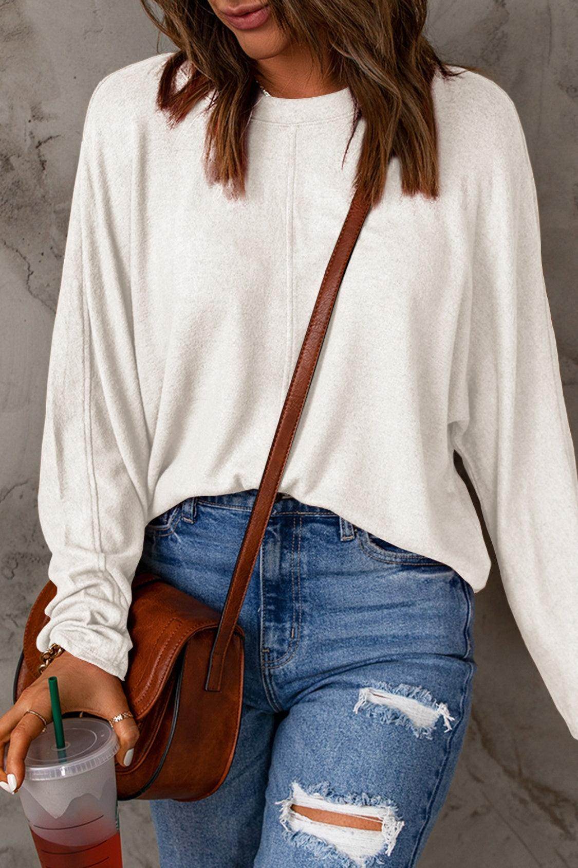 Double Take Round Neck Long Sleeve T-Shirt,