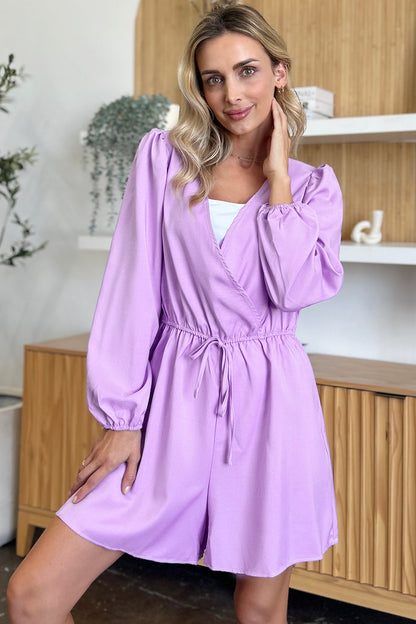 Drawstring Full Sleeve Romper