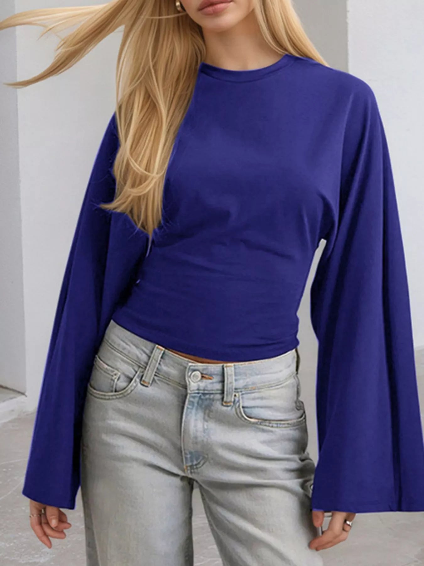 Long Sleeve Fitted Dress Top