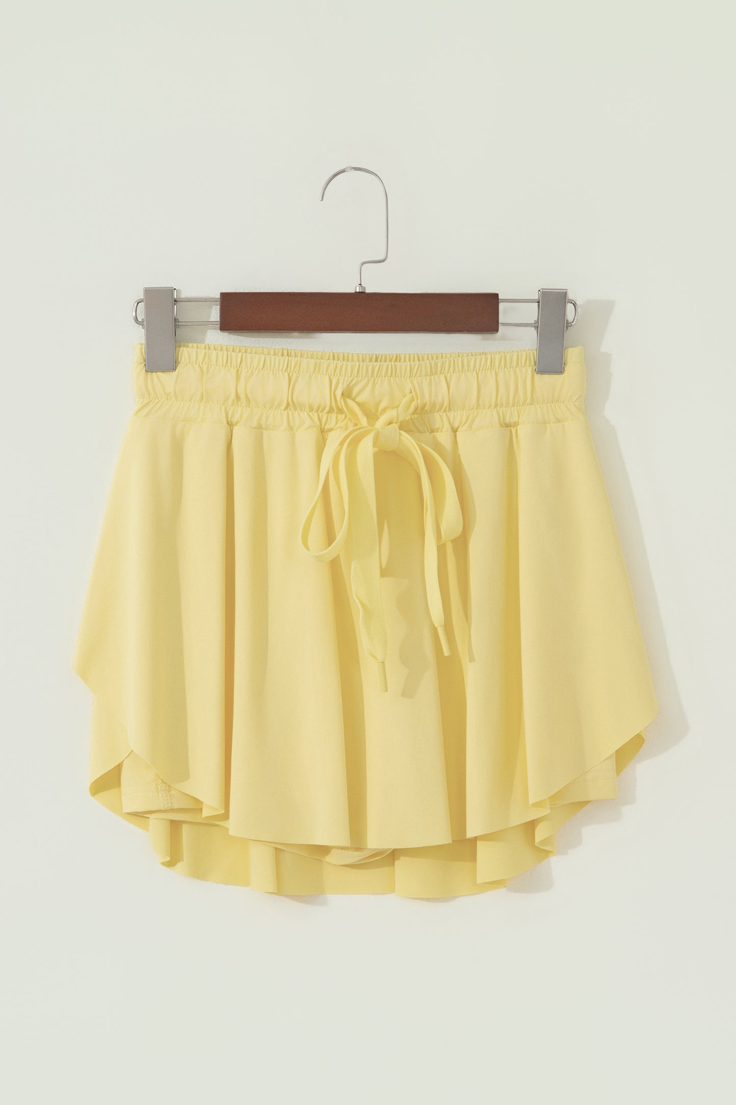 Drawstring Elastic Waistband Lined Skorts