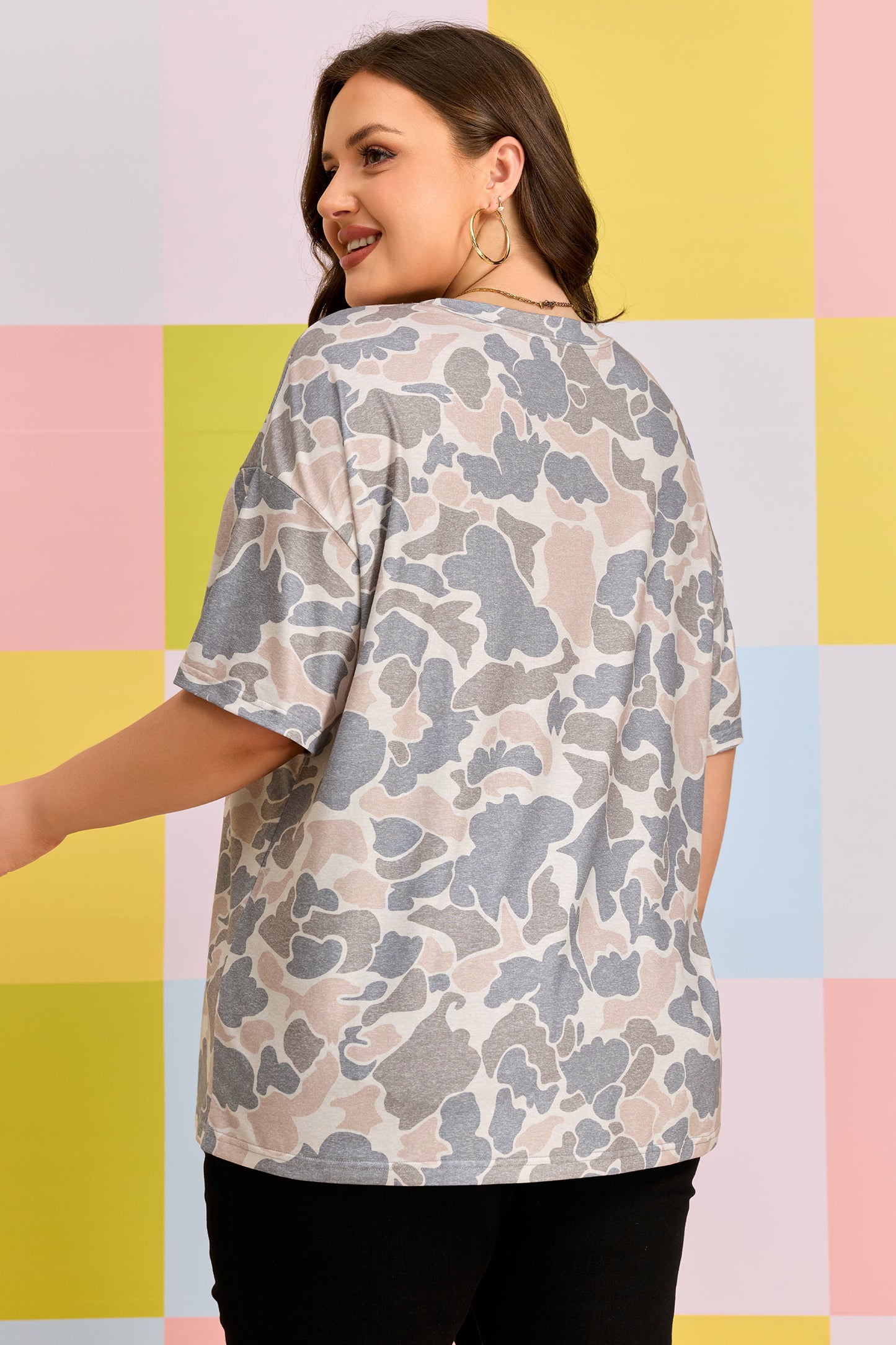 Camouflage Print T Shirt