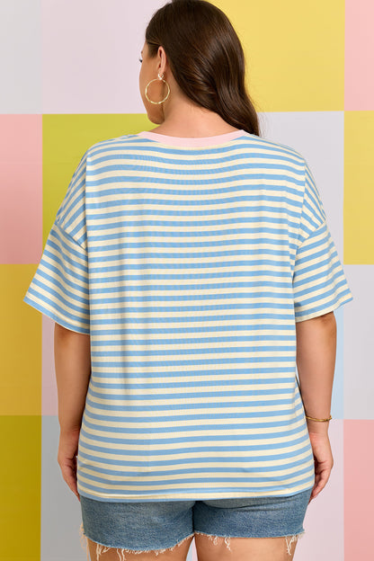Sky Blue Drop Shoulder Tee