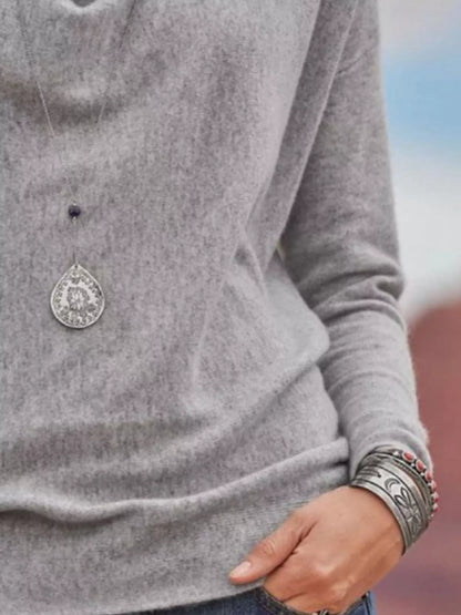 Cowl Neck Long Sleeve Top