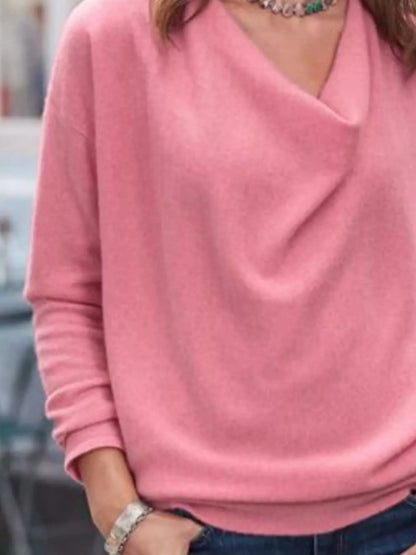 Cowl Neck Long Sleeve Top