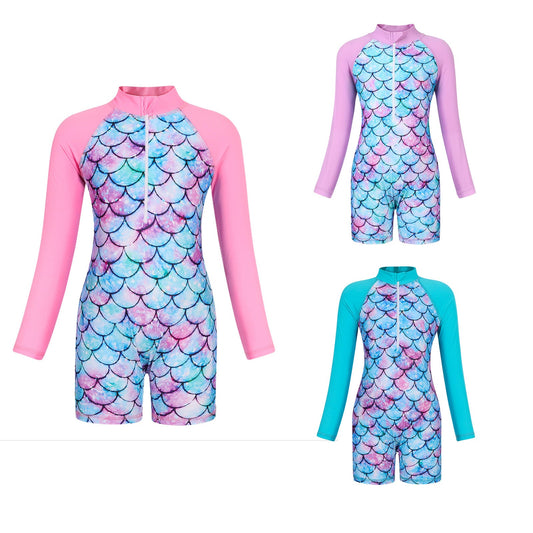Children's Sun Protection Surfing Girls' Swimsuit