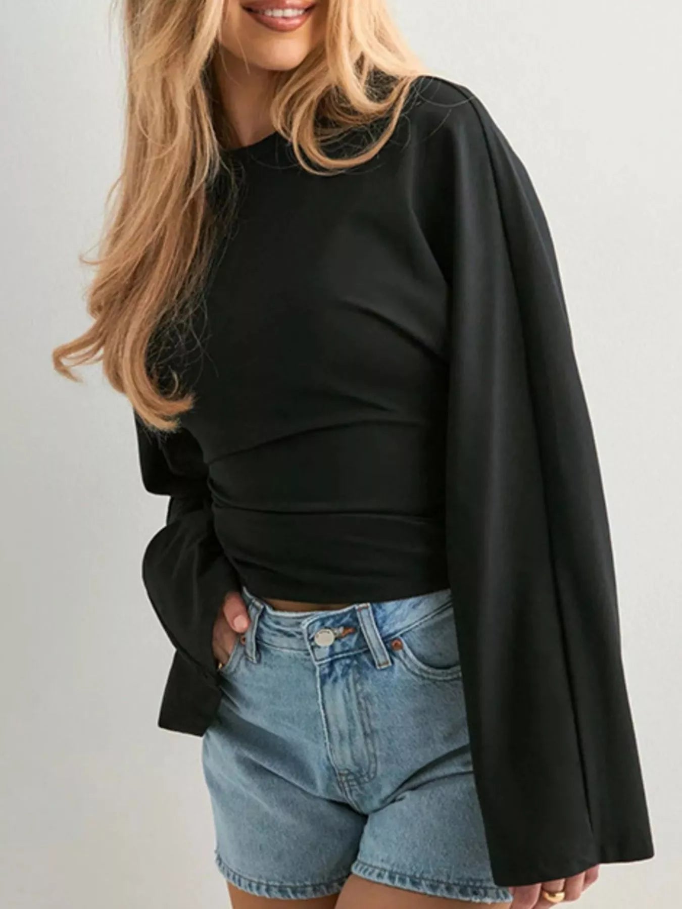 Long Sleeve Fitted Dress Top