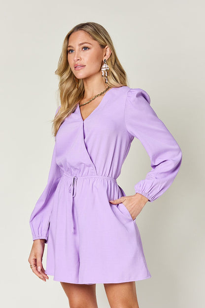 Drawstring Full Sleeve Romper