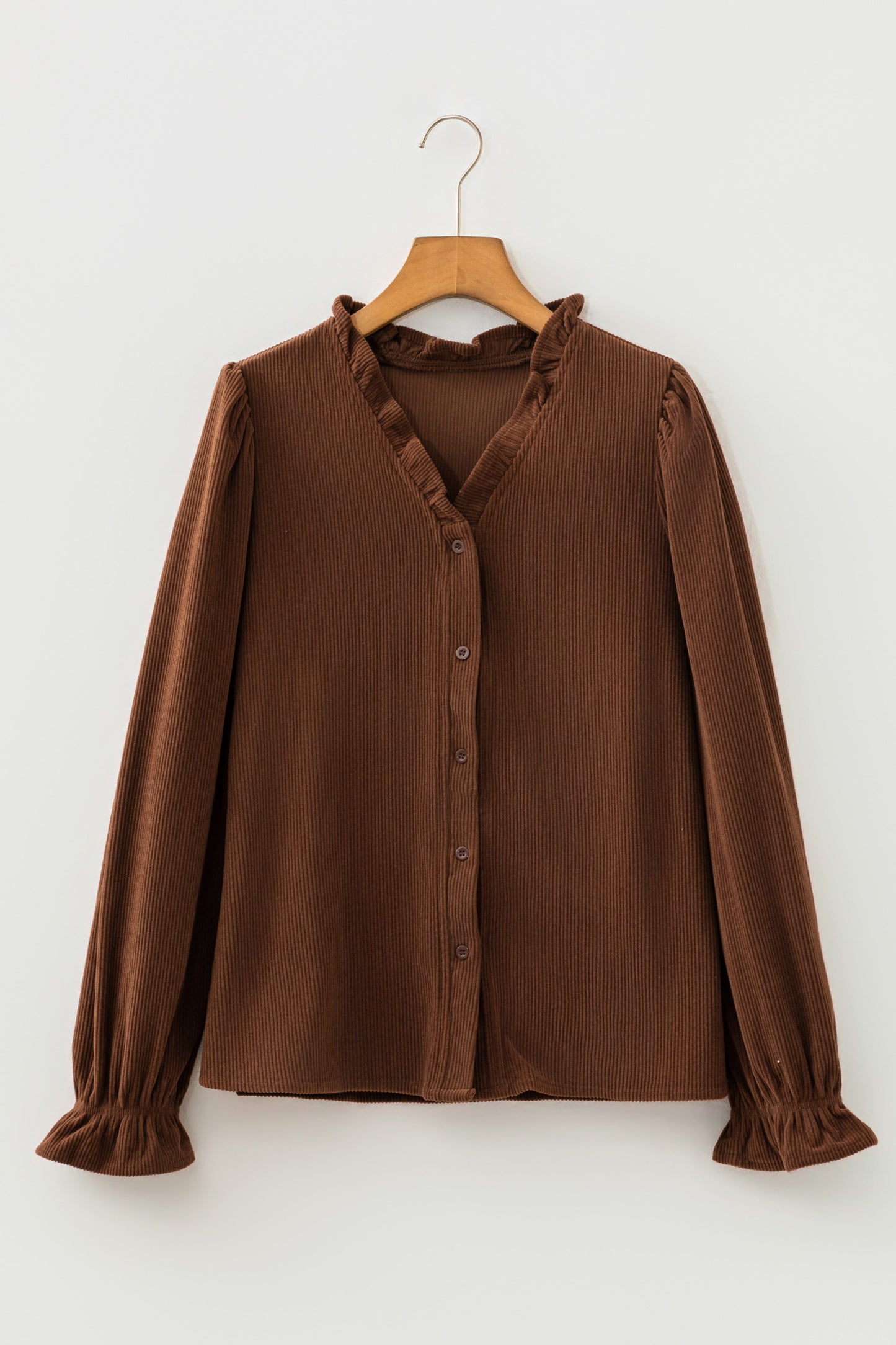 Solid Buttoned Blouse