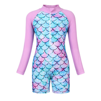 Children's Sun Protection Surfing Girls' Swimsuit