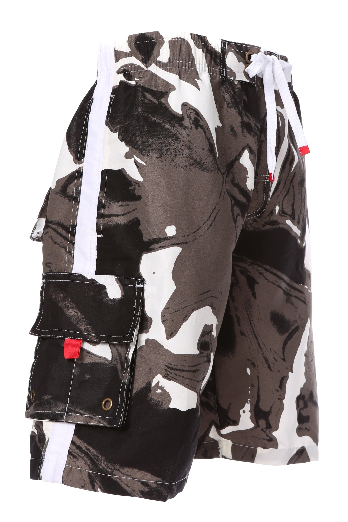 Mens Wave Design Swim Trunks