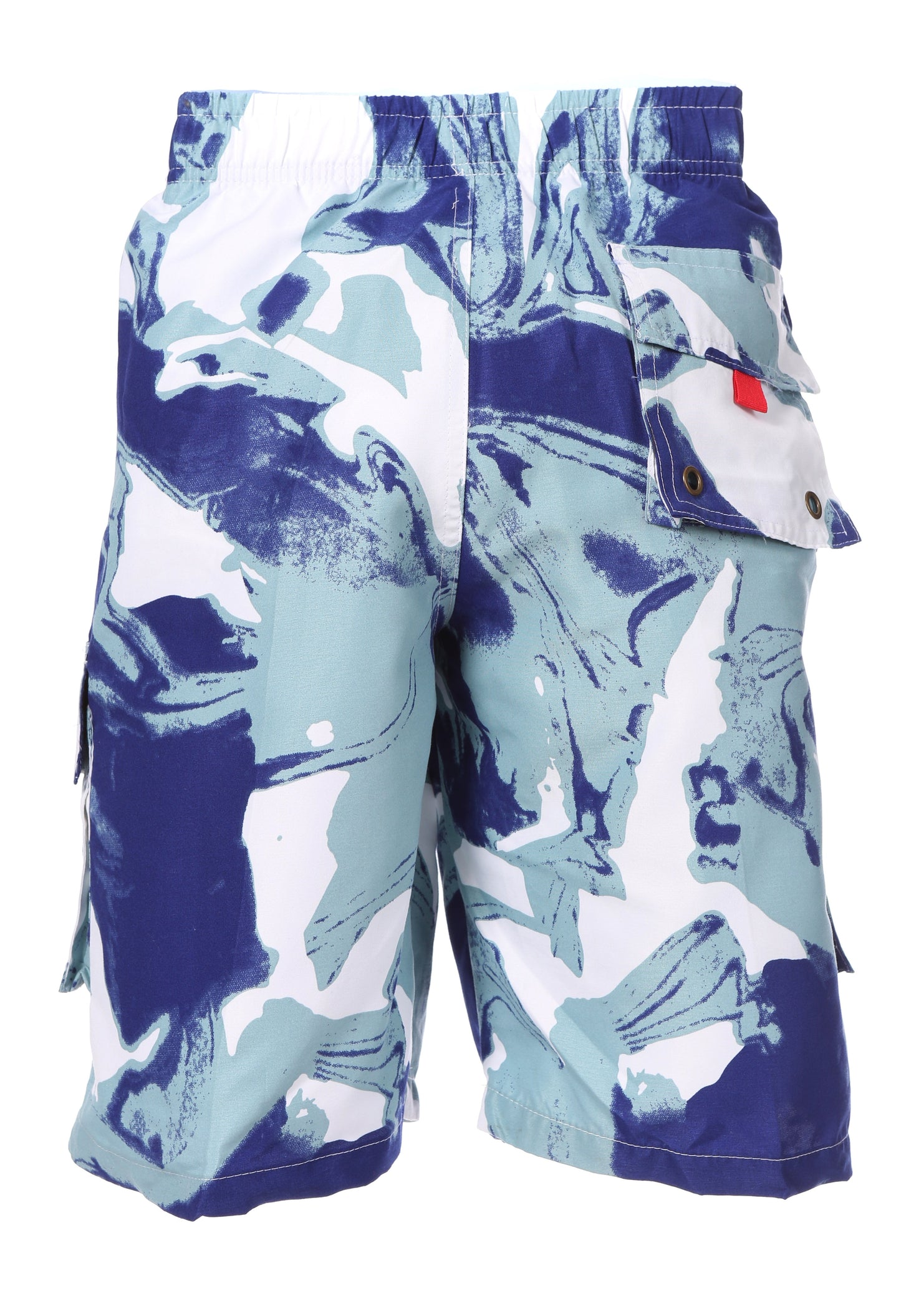 Mens Wave Design Swim Trunks