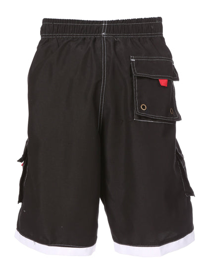 Mens Striped Swim Trunks
