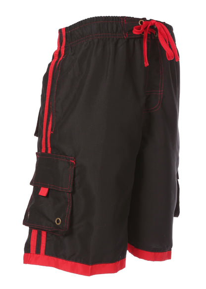 Mens Striped Swim Trunks