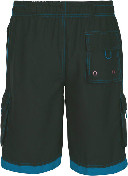 Mens Striped Swim Trunks