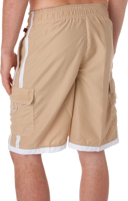 Mens Striped Swim Trunks