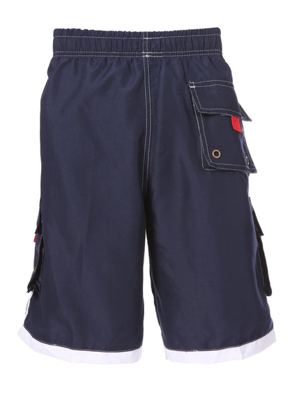 Mens Striped Swim Trunks