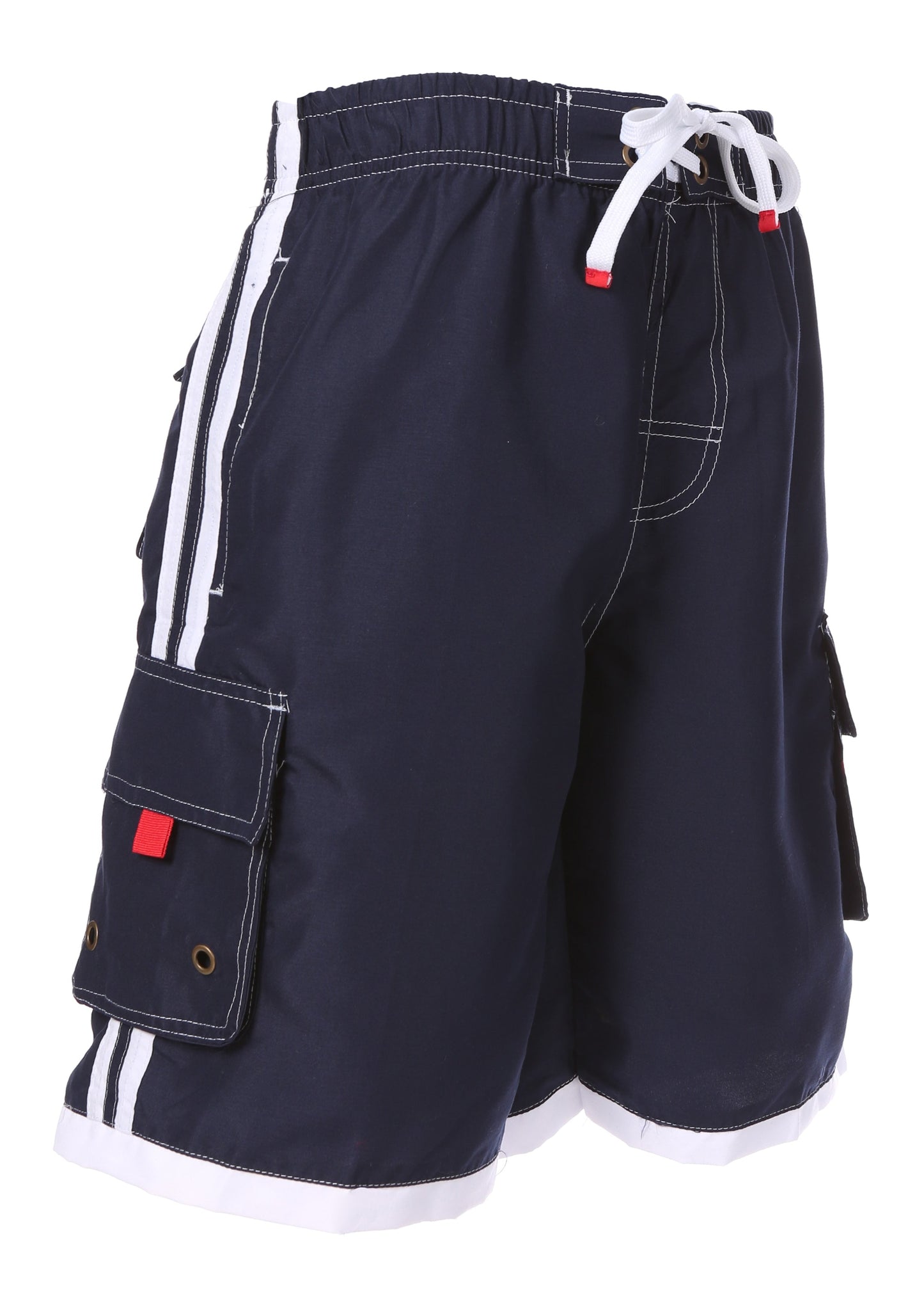 Mens Striped Swim Trunks