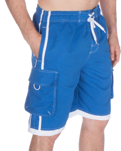 Mens Striped Swim Trunks