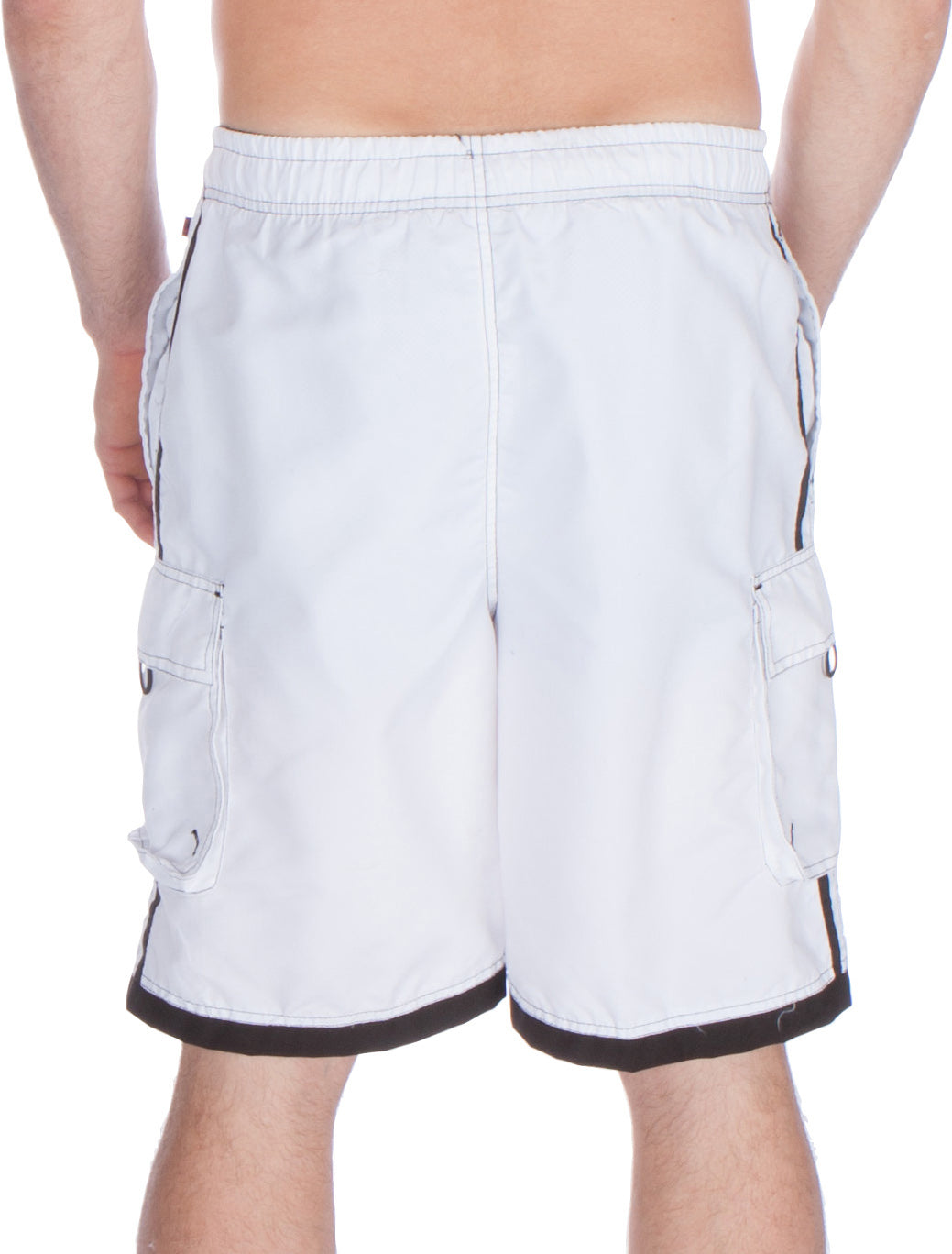 Mens Striped Swim Trunks