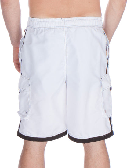 Mens Striped Swim Trunks
