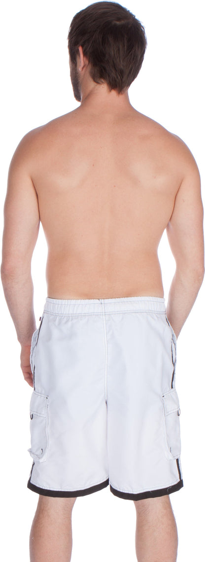 Mens Striped Swim Trunks